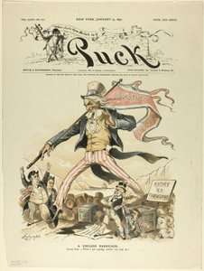Egy haszontalan barikád, a Pucktól alkotó: Louis Dalrymple