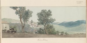 Gezicht op Paterno Paterno képe (cím a tárgyon) Utazások Olaszországban, Szicíliában és Máltán - 1778 (sorozat címe)