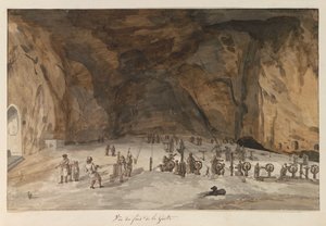Belső Santa Maria Capella furgon Kilátás a barlang aljáról (cím az objektumon) Utazások Olaszországban, Szicíliában és Máltán - 1778 (sorozat címe)
