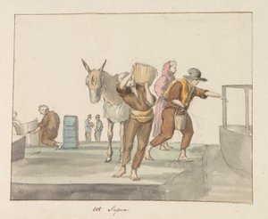 Gozo szigetének hagyományos viselete Ghozo jelmez (cím a tárgyon) Voyage en Italy, en Sicile et à Malte – 1778 (sorozat címe)