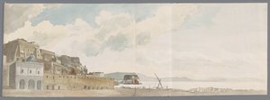 Uitzicht vanaf balkon van de herberg Napelsben találkozott más Castel dell