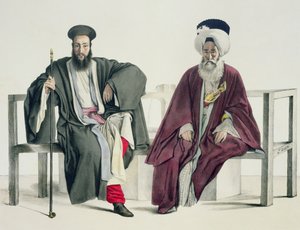 Egy görög pap és egy török, Thierry testvérek metszete, 1825 alkotó: Louis Dupré