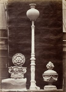 Belső részletek és kandeláberek, Théâtre du Vaudeville, Párizs