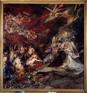 Szent Antal kísértése Remete Nagy Szent Antal (251-356) (vagy Remete Szent Antal vagy Apát Szent Antal) az Ördög kísértéseinek van kitéve a sivatagban. Louis Gabriel Eugene Isabey (1803-1886) festménye
