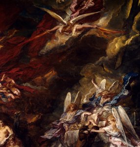 Szent Antal kísértése A remete Nagy Szent Antal (251-356) az Ördög kísértéseinek van kitéve a sivatagban. Részlet. Louis Gabriel Eugene Isabey (1803-1886) festménye