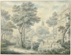 Árkádiai táj sírjával alkotó: Louis Fabritius Dubourg
