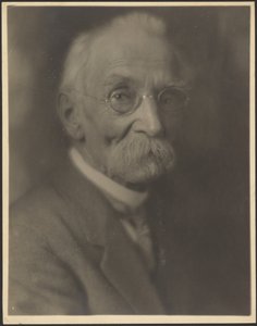 Hosszú bajuszú férfi portréja alkotó: Louis Fleckenstein