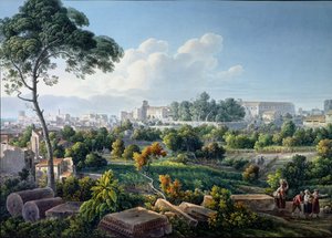 Kilátás az Esquiline-hegyre, Róma, 1800 körül