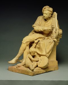 George Frederick Handel (1685-1759) egy márványszobor modellje, amely jelenleg a Victoria und Albert Múzeumban található, 1738 (terrakotta)