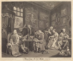 Házasság a la Mode: pl.1 alkotó: Louis Gerard Scotin after William Hogarth