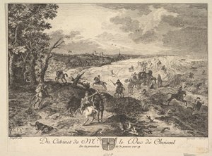 Rablás egy úton a Choiseul herceg gyűjteményében található festmény után, 1771. alkotó: Louis Germain