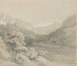 Cavi kilátása a Sabine-hegységben, 1848. alkotó: Louis Gurlitt