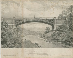 Calton Bridge: cink litográfia, nd [1826] alkotó: Louis Haghe