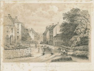 Eccleshall Village: litográfia alkotó: Louis Haghe