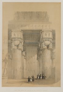 Egyiptom és Núbia, II. kötet: Kilátás a Dendera-templom portikája alól alkotó: Louis Haghe