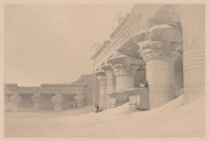 Egyiptom és Núbia: I. kötet – 10. szám, Edfou, 1838. alkotó: Louis Haghe