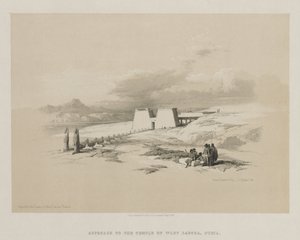 Egyiptom és Núbia, I. kötet: Wady Saboua templom megközelítése, Núbia, 1847. alkotó: Louis Haghe