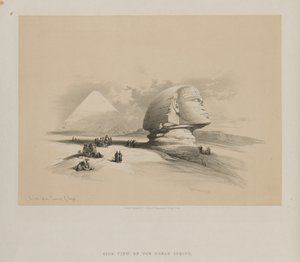 Egyiptom és Núbia, I. kötet: A Nagy Szfinx, Gezeeh piramisai, 1846. alkotó: Louis Haghe