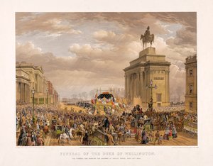 Wellington hercegének temetése, 1852. november 18., pub. 1853. alkotó: Louis Haghe