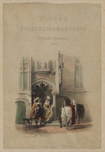 Haghes vázlatok portfóliója. Belgium. Németország, vol. III: Címlap, ajtón...Bruges, 1850. alkotó: Louis Haghe