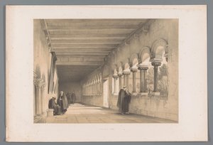 Kolostor Tongerenben Le cloitre de Tongres (cím a tárgyon) alkotó: Louis Haghe