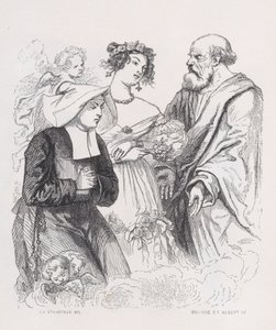The Two Sisters of Charity from The Complete Works of Béranger, 1836. Alkotók: Louis-Henri Brevière, Cesar-Auguste Hebert. alkotó: Louis Henri Brevière, Cesar Auguste Hebert