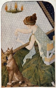 Penelope faliszőnyeggel - H. de Rudder által hímzett panel alkotó: Louis Henri de Rudder