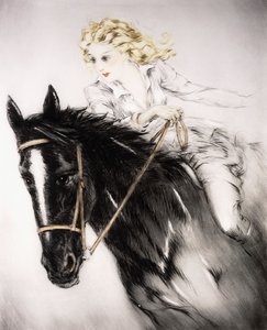 Lovasnő alkotó: Louis Icart