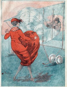 Kedvező szél: spirálkacsing. Illusztráció: Louis Icart (1888-1950) a „Le Fantasio”” magazin számára 1916 májusában. alkotó: Louis Icart