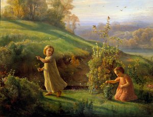 A lélek verse; Tavaszi. Anne Francois Louis Janmot (1814-1892) festménye alkotó: Louis Janmot