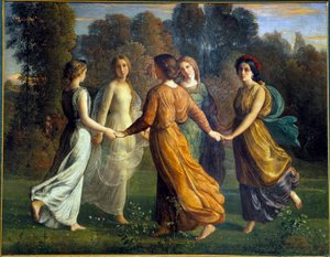 A lélek verse; Napsugarak. Anne Francois Louis Janmot (1814-1892) festménye