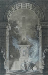 Jelenet Semiramis tragédiájából, Voltaire (1694-1778) (toll, tinta és wc papíron)