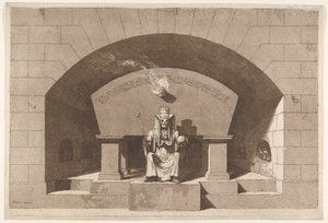 Sír, amelyben a halál szfinxként trónol, kb. 1779-84.