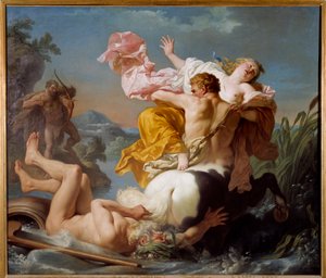 Dejanire elrablása Nessus kentaurja által. Míg Héraklész felesége, Dejanire kíséretében át akar kelni az Evenoson, Nessos azt javasolja, hogy vigyázzon Dejanire-re. Héraklész elfogadta, de miután átkelt a folyón, meghallotta felesége kiáltását alkotó: Louis Jean François Lagrenée
