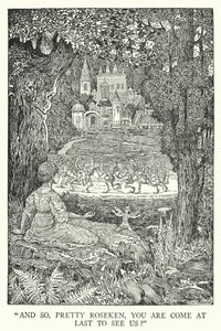 – És hát, szép Roseken, végre eljöttél hozzánk? (litho) alkotó: Louis John Rhead