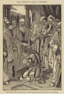 Dávidot Sámuel felkent Betlehemben alkotó: Louis John Rhead