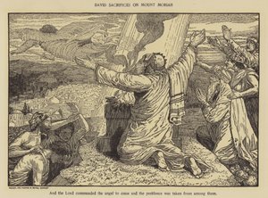 Dávid a Mória hegyén áldoz alkotó: Louis John Rhead