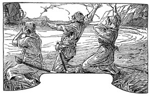 Illusztráció: Louis Rhead (1857-1926) Robert Louis Stevenson (1850-1894) „Kincses sziget” című regényéhez, 1915 alkotó: Louis John Rhead