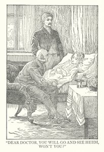 Johanna Spyri illusztrációja a Heidihez (litográfia) alkotó: Louis John Rhead