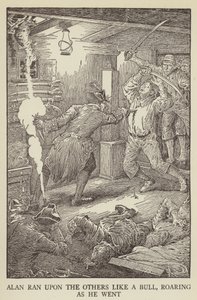 Illusztráció az Elrabolva, Robert Louis Stevenson alkotó: Louis John Rhead