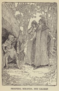 Prospero, Miranda és Caliban alkotó: Louis John Rhead