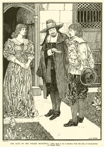 Szép a palota kapuja (metszet) alkotó: Louis John Rhead