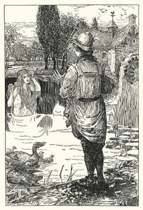 A vízi tündér (litho) alkotó: Louis John Rhead