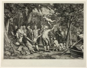 Mirabeau megérkezik az Elysian Fieldsre alkotó: Louis Joseph Masquelier