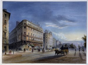 Boulevard des Italiens – Arnout „” Paris en 1837”-ben alkotó: Louis Jules Arnout