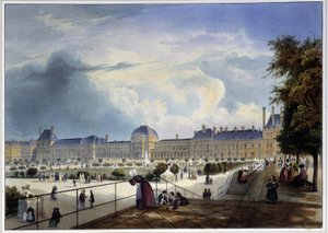 Le palais des Tuileries – Arnout „Paris en 1837”-ben