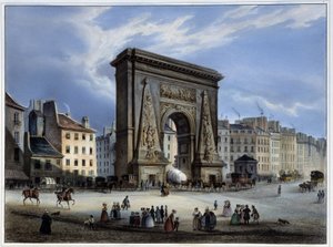 Porte de Saint-Denis - in "Paris en 1837", Arnout, szerk. Weith & Hauser