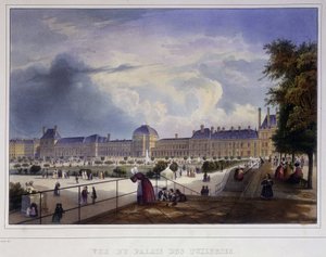 Kilátás a Palais des Tuileries-re – Arnout „” Paris en 1837”-ben