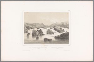 Lazachalászok a Kassa folyónál Hallandon Pêche du saumon dans la rivière de Kassa à Halland / Laxefiskeriet i Kassaelven, Halland (cím a tárgyon) Arcok Skandináviában (sorozat címe) Vues du Nord. Velúr (sorozat címe) alkotó: Louis Julien Jacottet