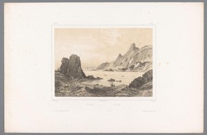 Kullaberg kilátása a Kattegatnál Kullen / Kullen (cím a tárgyon) Arcok Skandináviában (sorozat címe) Vues du Nord. Velúr (sorozat címe a tárgyon) alkotó: Louis Julien Jacottet